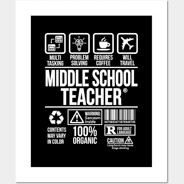 Middle School Teacher T-shirt | Job Profession | #DW Wall Art by DynamiteWear